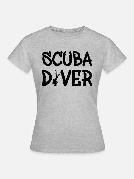 Scuba Diver - Frauen T-Shirt - Grau meliert