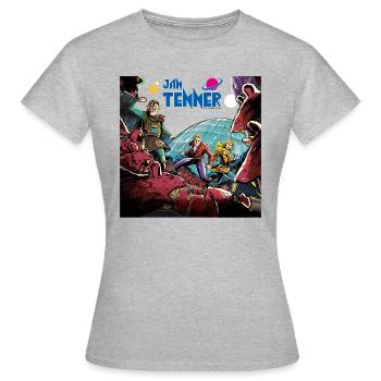 Jan Tenner Angriff des Rattenkönigs - Frauen T-Shirt - Grau meliert - Vorne - AI Model Female 172 dark (172cm)