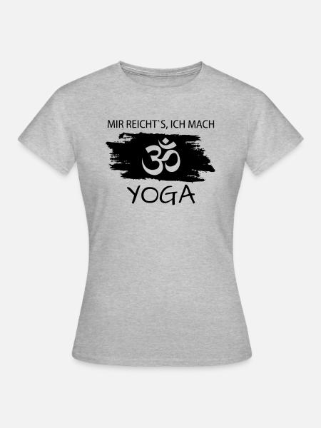 Yoga Yogaspruch - Frauen T-Shirt - Grau meliert