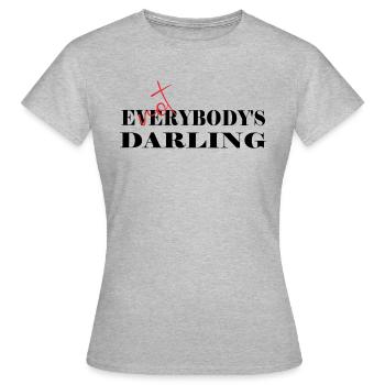 NOT Everybody's Darling - Frauen T-Shirt - Grau meliert - Vorne - AI Model Female 172 dark (172cm)