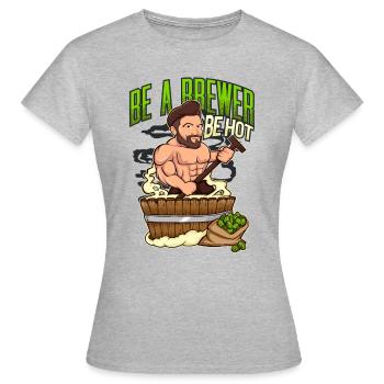 Sexy beer brewer - Women's T-Shirt - heather grey - Front - AI Model Female 172 dark (172cm)