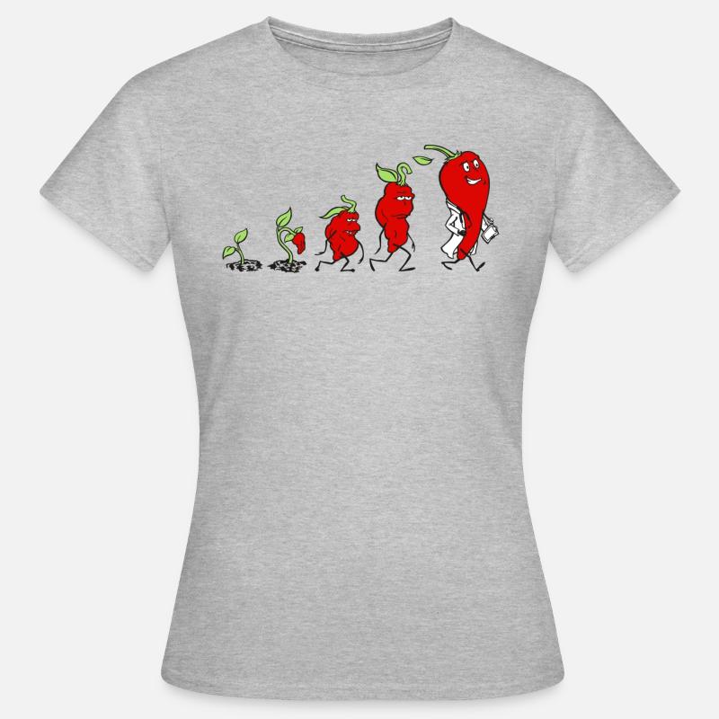 Chili evolution - Women's T-Shirt - heather grey
