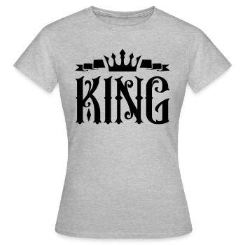 Roi - T-shirt Femme - gris chiné - Devant - AI Model Female 172 dark (172cm)