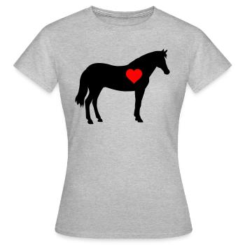 Horse - Women's T-Shirt - heather grey - Front - AI Model Female 172 dark (172cm)