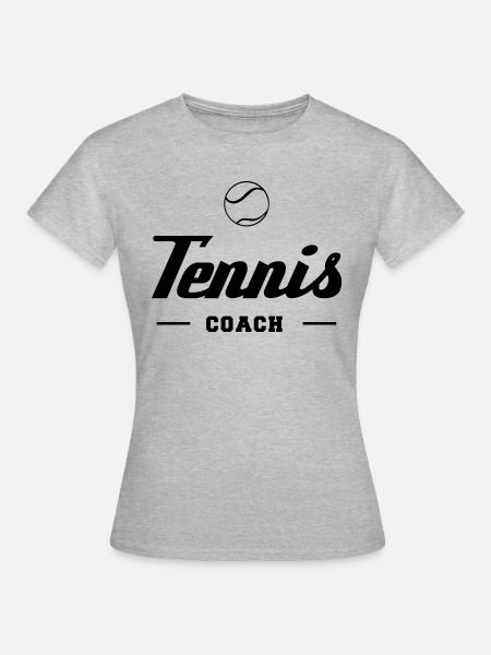 Tennis Coach - Frauen T-Shirt - Grau meliert