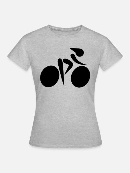 Rennradfahrern - Frauen T-Shirt - Grau meliert