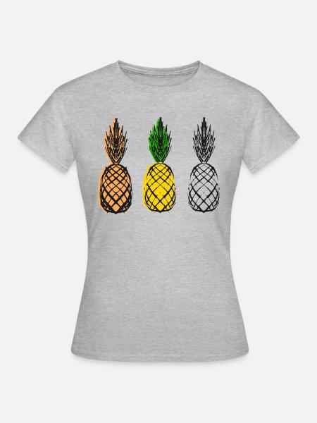Ananas - Frauen T-Shirt - Grau meliert
