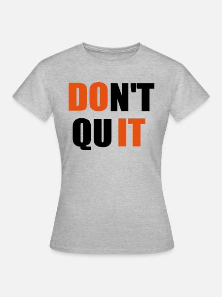 no salga de la cita - Dame-T-shirt - grå meleret