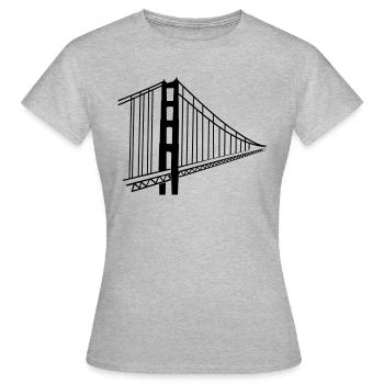 san_francisco - Frauen T-Shirt - Grau meliert - Vorne - AI Model Female 172 dark (172cm)