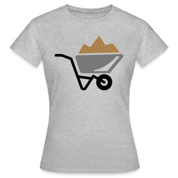 Schubkarre mit Sand - Frauen T-Shirt - Grau meliert - Vorne - AI Model Female 172 dark (172cm)