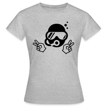 Diving Dive Dive - Women's T-Shirt - heather grey - Front - AI Model Female 172 dark (172cm)