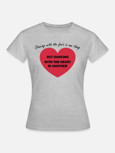 Dancing Dance Music - Frauen T-Shirt - Grau meliert