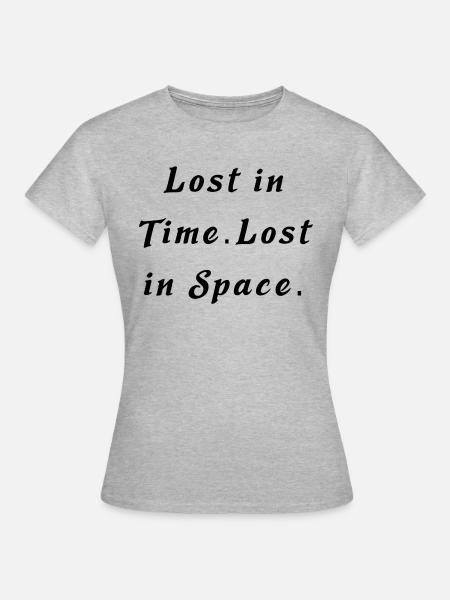 Lost in Time lost in Space - Frauen T-Shirt - Grau meliert