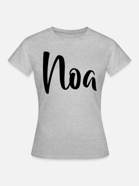 Name - Noa - Frauen T-Shirt - Grau meliert