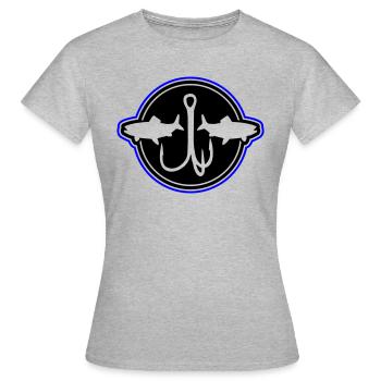 Fish Fishing Fishing Hooks - Women's T-Shirt - heather grey - Front - AI Model Female 172 dark (172cm)