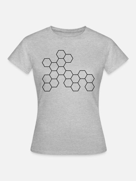 Waben - Frauen T-Shirt - Grau meliert