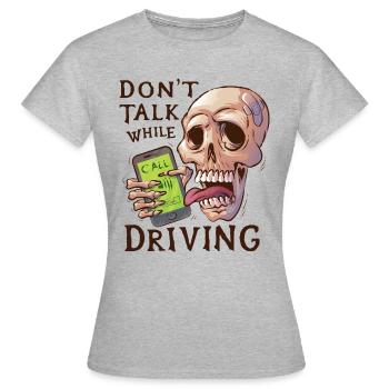 Crâne avec sonnerie de téléphone portable - T-shirt Femme - gris chiné - Devant - AI Model Female 172 dark (172cm)
