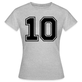zehn - Frauen T-Shirt - Grau meliert - Vorne - AI Model Female 172 dark (172cm)