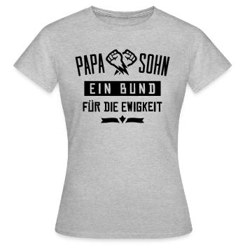 papa sohn bund ewigkeit - Frauen T-Shirt - Grau meliert - Vorne - AI Model Female 172 dark (172cm)