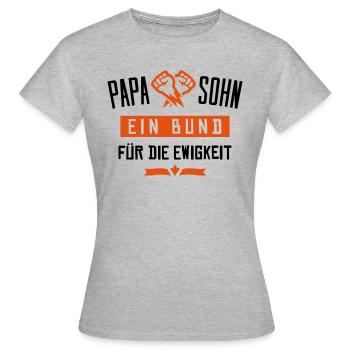 papa sohn bund ewigkeit - Frauen T-Shirt - Grau meliert - Vorne - AI Model Female 172 dark (172cm)