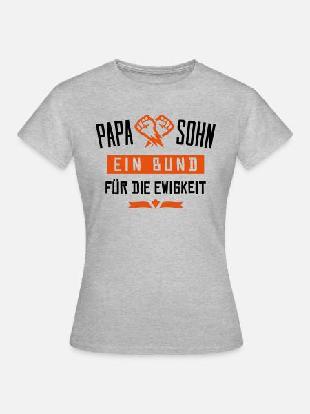 papa sohn bund ewigkeit - Frauen T-Shirt - Grau meliert