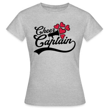 Cheer cheering On Cheer Captain Megafon - Women's T-Shirt - heather grey - Front - AI Model Female 172 dark (172cm)
