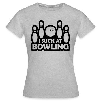 Je suis nul au bowling - T-shirt Femme - gris chiné - Devant - AI Model Female 172 dark (172cm)