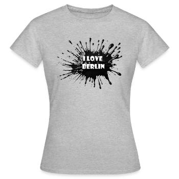 I LOVE BERLIN - Frauen T-Shirt - Grau meliert - Vorne - AI Model Female 172 dark (172cm)