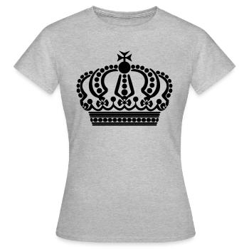 couronne - T-shirt Femme - gris chiné - Devant - AI Model Female 172 dark (172cm)