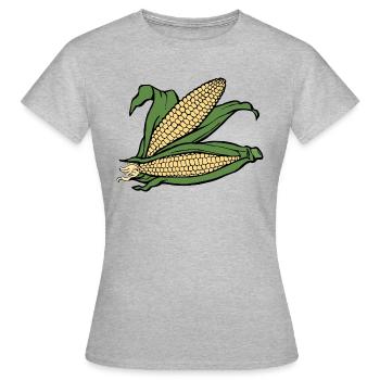 corn corn maize cereal veggie vegetables vegetables - Women's T-Shirt - heather grey - Front - AI Model Female 172 dark (172cm)