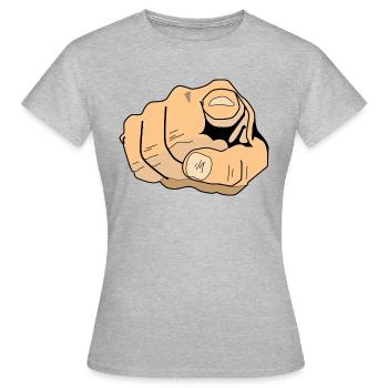 index - T-shirt Femme - gris chiné - Devant - AI Model Female 172 dark (172cm)