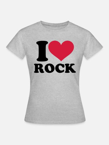 Rock - Frauen T-Shirt - Grau meliert