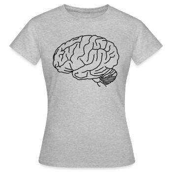 Cerveau - T-shirt Femme - gris chiné - Devant - AI Model Female 172 dark (172cm)