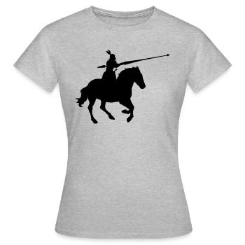 Ritter - Frauen T-Shirt - Grau meliert - Vorne - AI Model Female 172 dark (172cm)