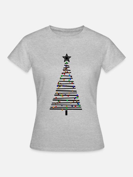 christmas tree - Frauen T-Shirt - Grau meliert