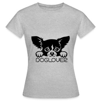 Amoureux des chiens - T-shirt Femme - gris chiné - Devant - AI Model Female 172 dark (172cm)