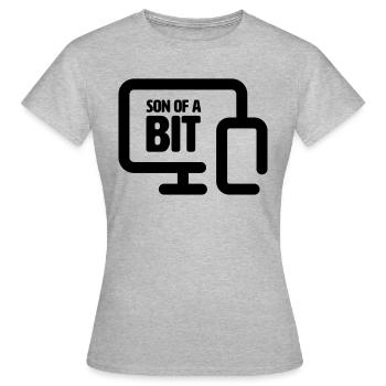 Son of a bit - Women's T-Shirt - heather grey - Front - AI Model Female 172 dark (172cm)