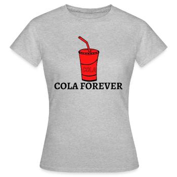 COLA FOREVER - Frauen T-Shirt - Grau meliert - Vorne - AI Model Female 172 dark (172cm)