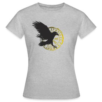 Corbeau - T-shirt Femme - gris chiné - Devant - AI Model Female 172 dark (172cm)