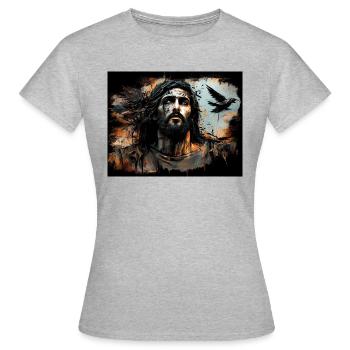 Jesus Christ - Women's T-Shirt - heather grey - Front - AI Model Female 172 dark (172cm)