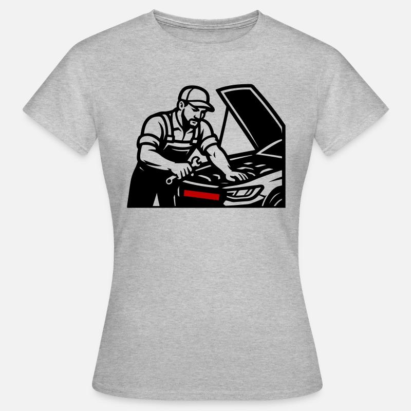 Meccanico d'auto - Maglietta da donna - grigio melange