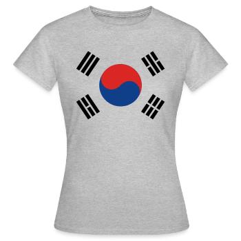 Corée du Sud - T-shirt Femme - gris chiné - Devant - AI Model Female 172 dark (172cm)
