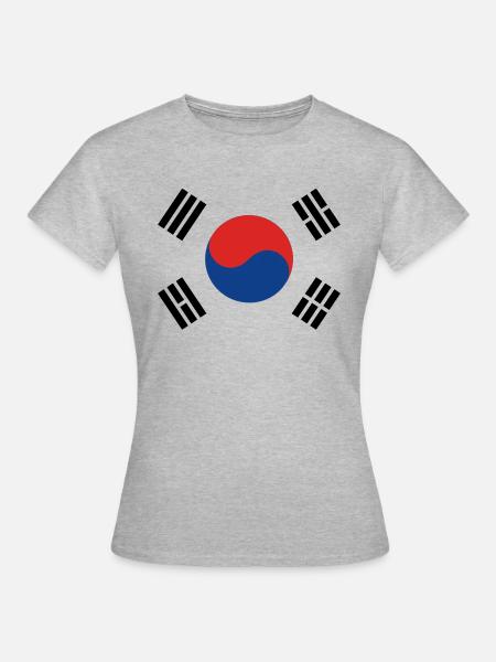 Corée du Sud - T-shirt Femme - gris chiné