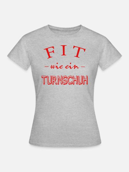 Fit wie ein Turnschuh - Frauen T-Shirt - Grau meliert