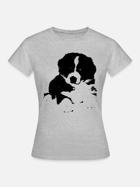 Süßer Hund - Frauen T-Shirt - Grau meliert