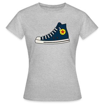 shoe - Women's T-Shirt - heather grey - Front - AI Model Female 172 dark (172cm)