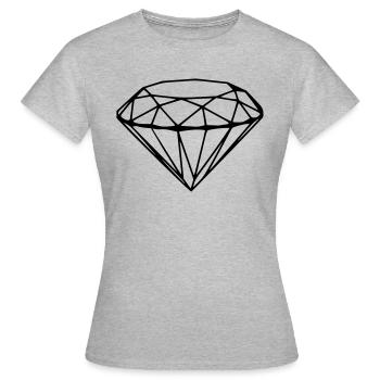 Diamond - Women's T-Shirt - heather grey - Front - AI Model Female 172 dark (172cm)