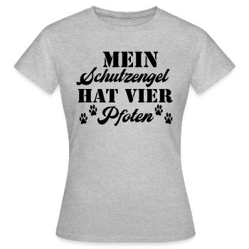 Mein Schutzengel - Frauen T-Shirt - Grau meliert - Vorne - AI Model Female 172 dark (172cm)