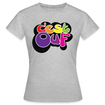 C EST OUF - T-shirt Femme - gris chiné - Devant - AI Model Female 172 dark (172cm)