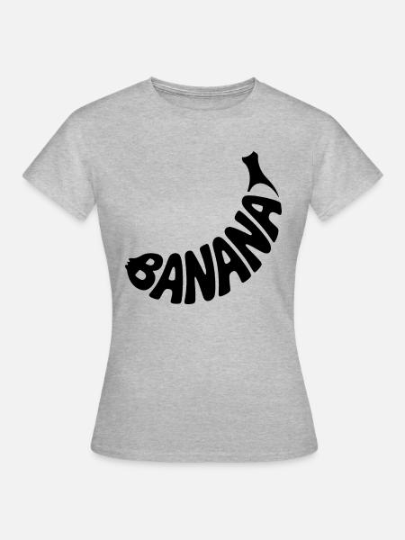 Banane - Coole Frucht Logo - Frauen T-Shirt - Grau meliert